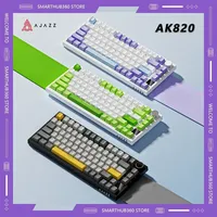 AJAZZ AK820 Pro Mechanical Keyboard Wireless Multifunctional Knob Custom Three Mode Screen Gaming Keyboard Gaming Accessories