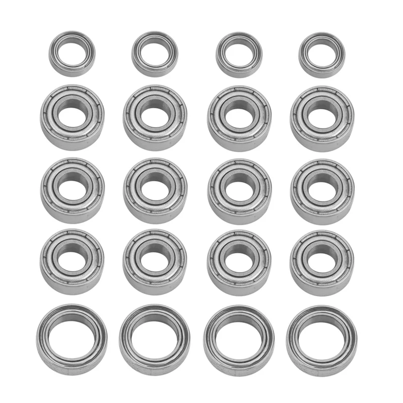 20Pcs Steel Ball Bearing Kit for TT01 TT-01 TT01D TT01E TT01R DF02 1/10 RC Car Upgrade Parts Accessories