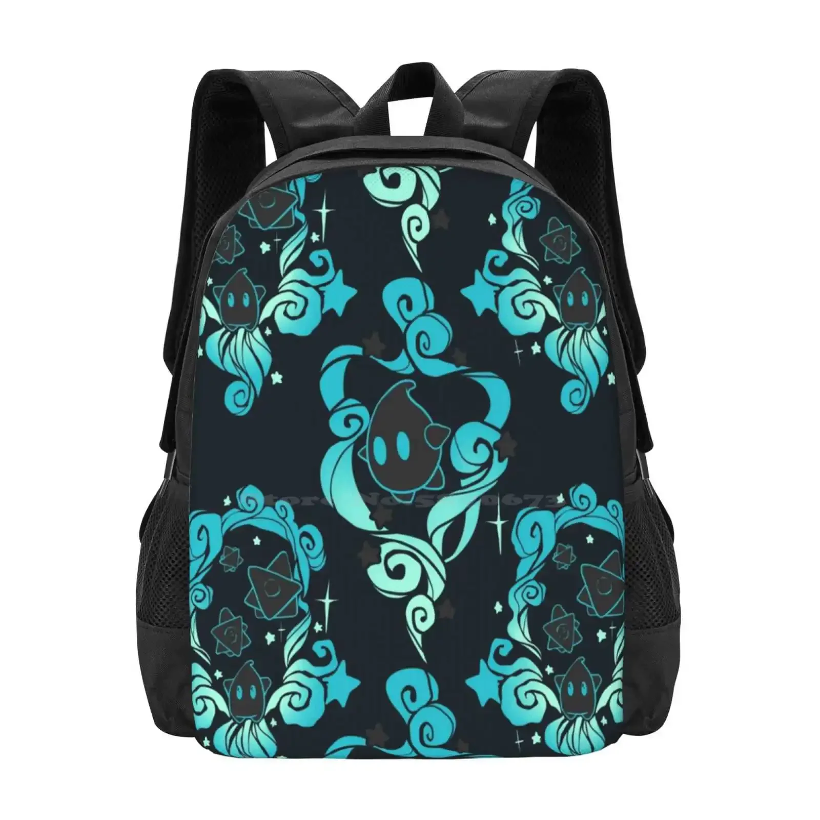 

Luma Love - Polari Hot Sale Schoolbag Backpack Fashion Bags Luma Stars Polari Neon Blue Pattern