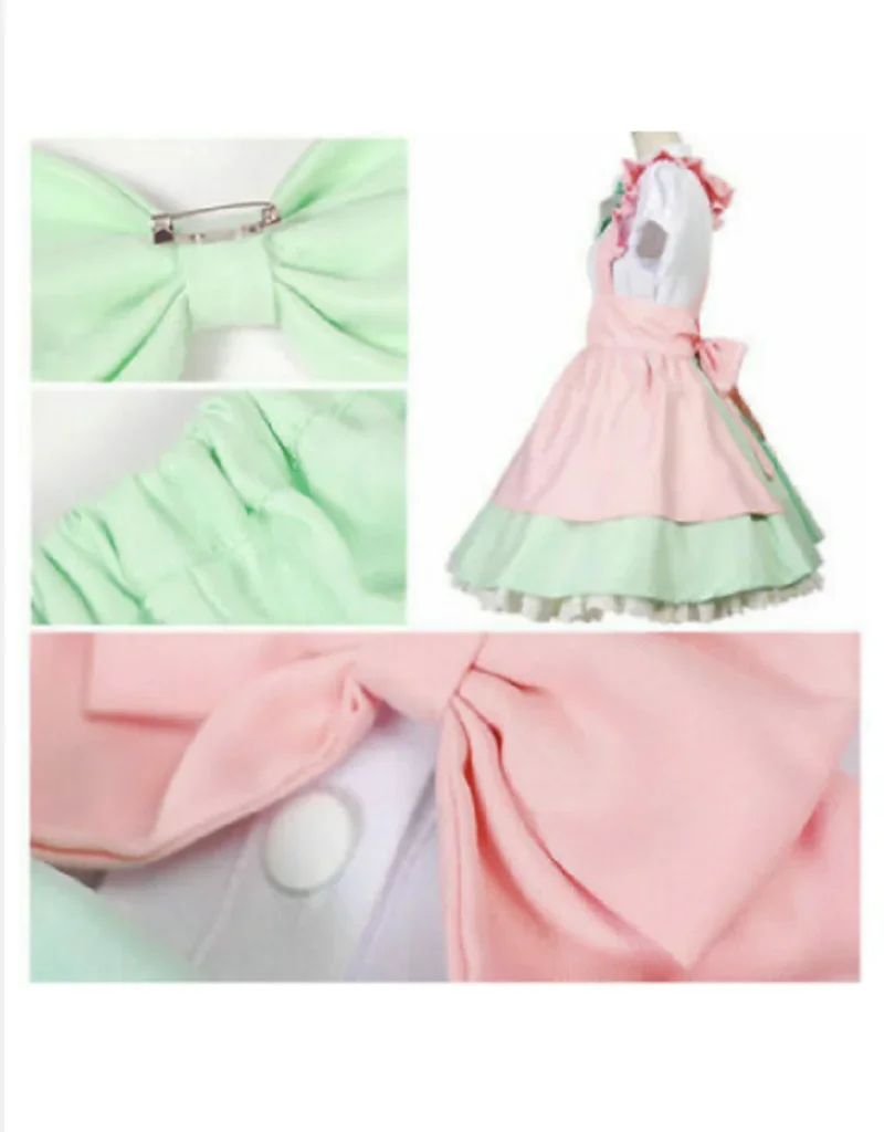 Cosplay empregada linda menina lolita maquiagem garçom sexy festa uniforme glamour vestido terno adulto