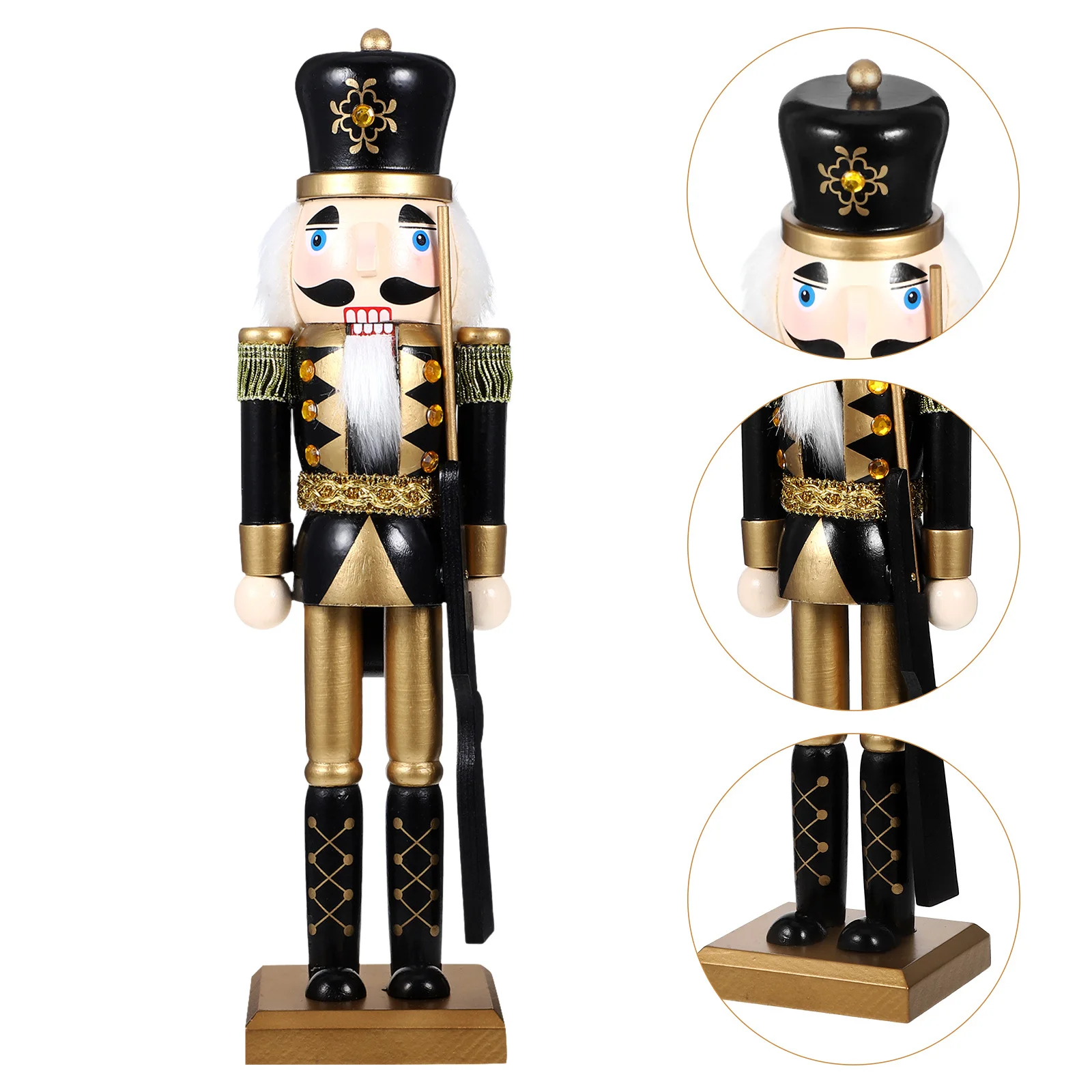 

1pc Wooden Nutcracker Craft Christmas Decoration Small Figure Soldier Desktop Xmas Ornament Holiday Home Decor Nutcrackers