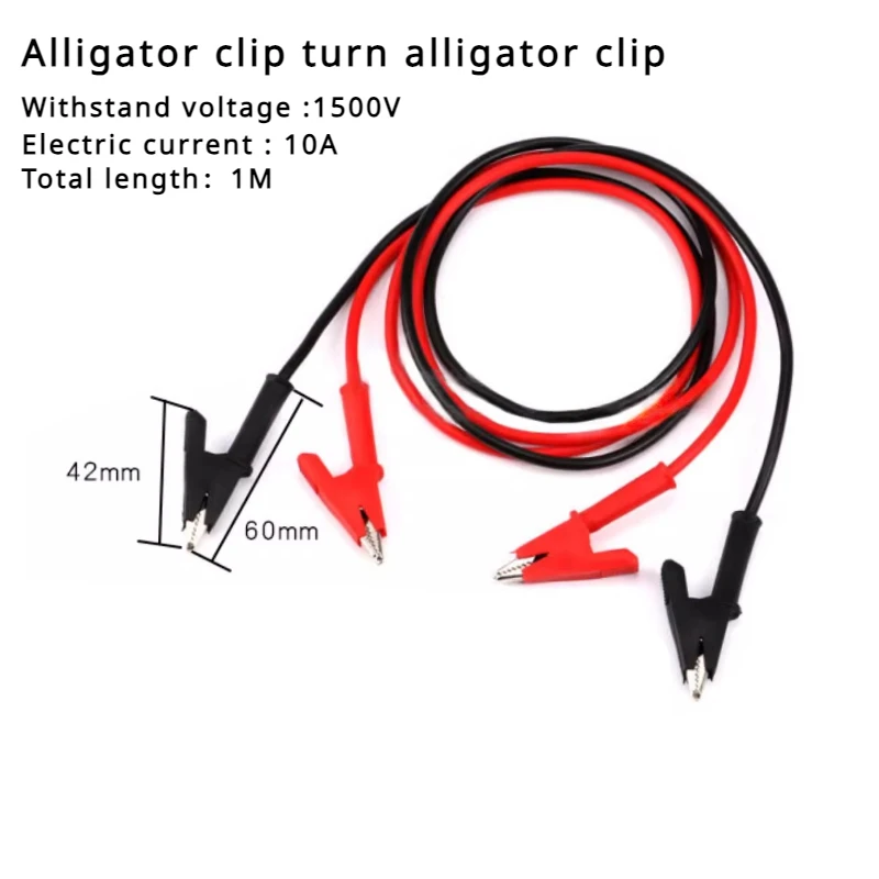 1/10Pcs/lot dual head Wire Jumper Alligator Clips Crocodile cable Silicone Clip Leads Alligator DIY Double-ended Test Electrical