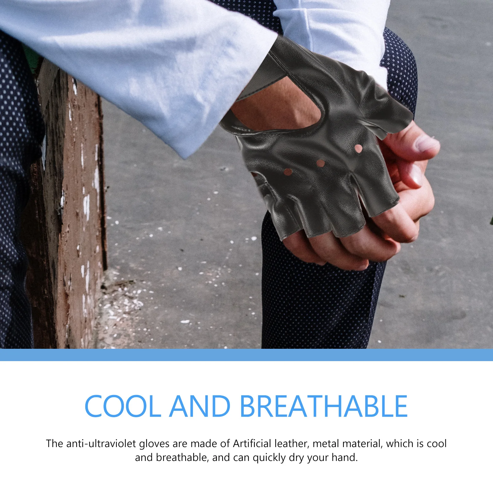 

1 Pair Fingerless Gloves For Men Women Uv Protection Riding Gloves Shockproof Anti-Slip Palm Pad Outdoor Sports Bike Fishing