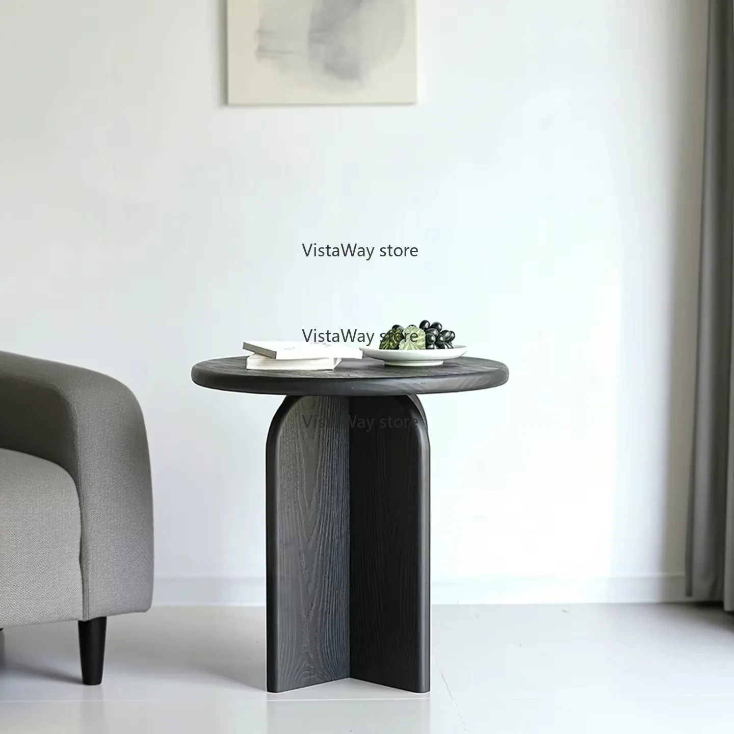 Retro Solid Wood Coffee Table for Home Living Room Hotel Several Balcony Bedside Cabinet for Residential