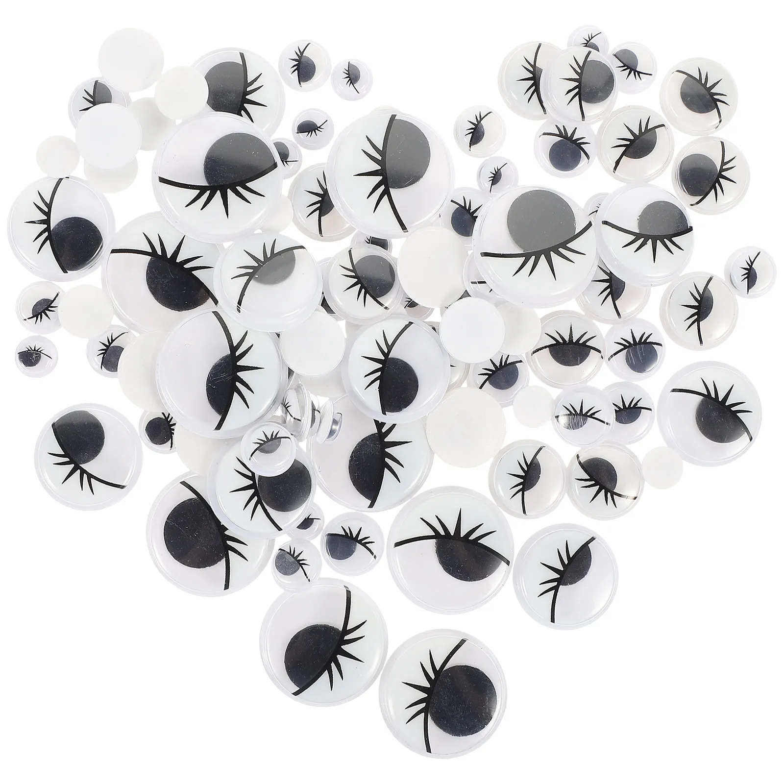 

200Pcs Animal Eye Stickers Self Adhesive Plastic Eyeball Stickers for Crafts DIY Wiggling Eyes Cartoon Decal Kids Crafts