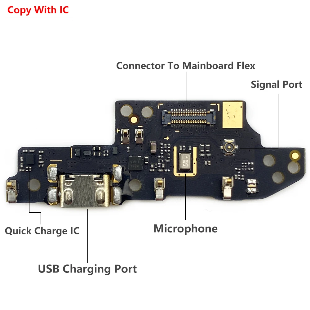 New For Xiaomi Mi A1 A2 A3 Lite 5X 6X CC9E Dock Connector Micro USB Charger Charging Port Flex Cable Microphone Board