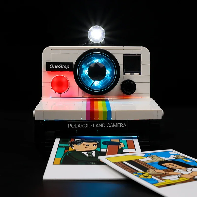 Nenhuma lâmpada iluminação Building Blocks Set, lâmpada de iluminação para Polaroid OneStep SX-70 Camera 21345, brinquedos DIY, presente apenas