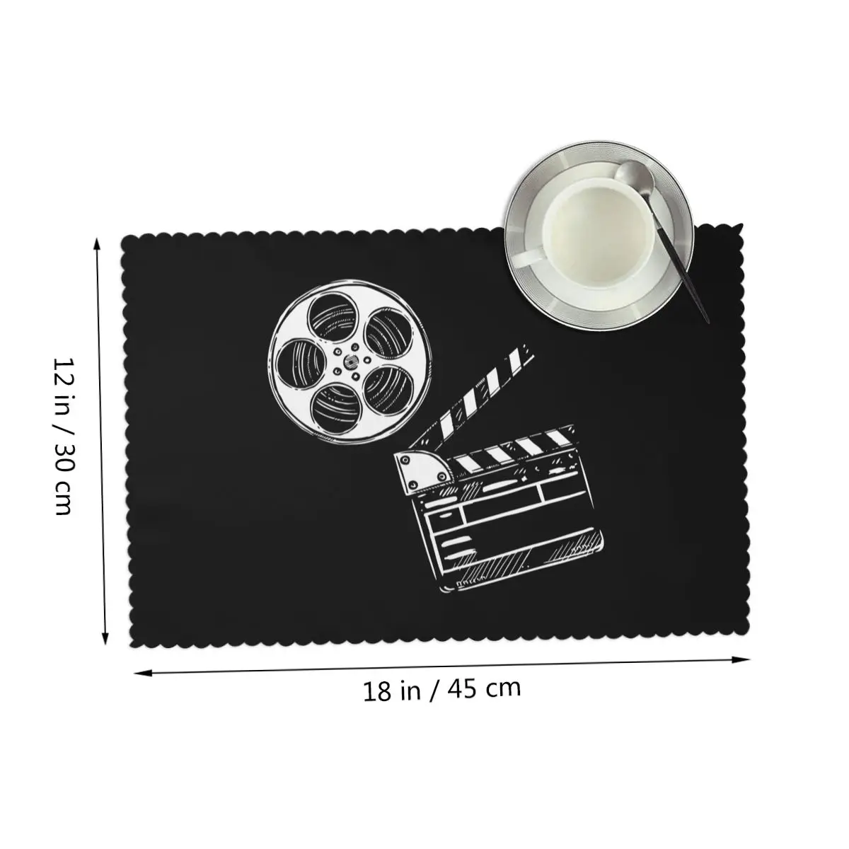 مفرش أطباق قابل للغسل للأفلام والفيلم والجلبربورد لطاولة الطعام وعاء كوستر ديكور المنزل حصير فائق الامتصاص
