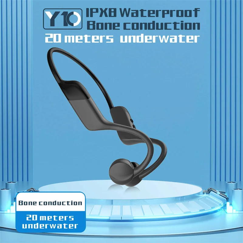 

New Bone Conduction Headphones Not Inear Sports Earphone IPX8 Waterproof Wireless Headset Hands-free For Running With 32G Memory