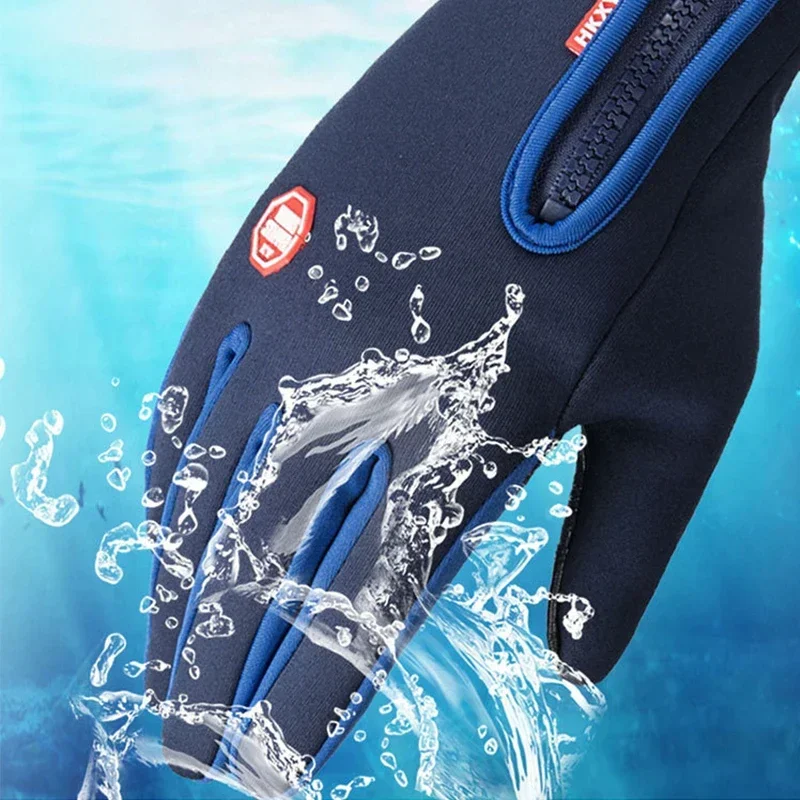 겨울 열 따뜻한 전체 손가락 장갑 터치 스크린 남여 야외 스포츠 사이클링 자전거 스키 캠핑 오토바이 장갑