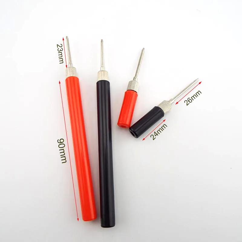 1 Pair Insulated Test Meter Probe Insulated Test Probe Connector For Multimeter Stainless Steel Needle Test Leads Pin B4