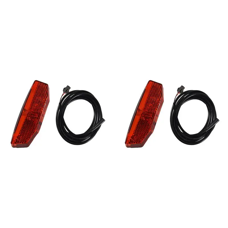 NALFI-2X 6-60V Electric Bicycle Taillight Electric Bike LED Rear Tail Light Warning Lamp Night Safety Cycling Accessory