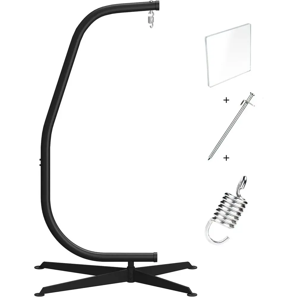 

Прочная подвесная C-образная стойка для гамаков, подходит для использования в помещении и на улице, выдерживает до 330 фунтов.