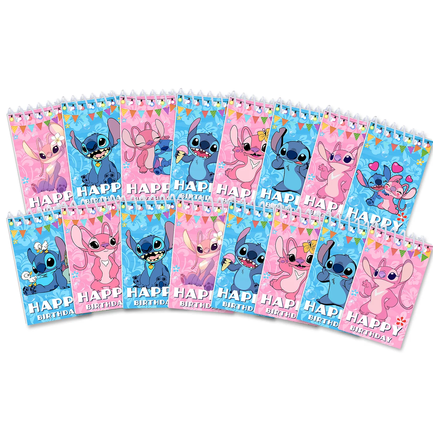 10pcs new Disney Cartoon Stitch Notepad Children\'s Weekly Planner Mini Learning Supplies Portable Notebook Christmas Gift