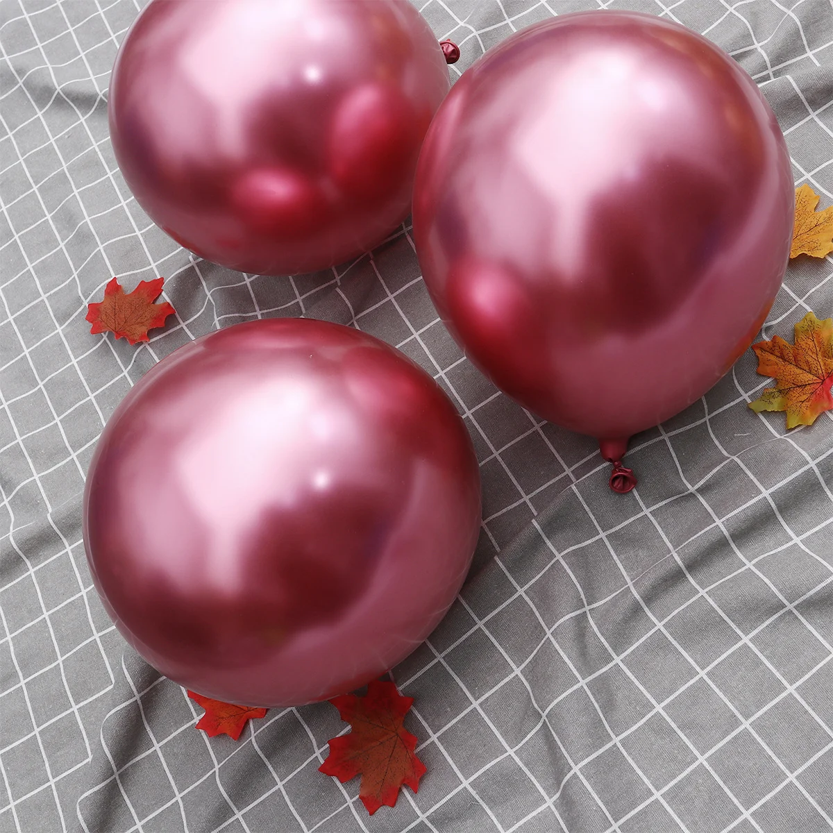 

50 Pcs Metallic Balloons Rose Gold Latex Large Round Birthday Golden Festive Party Decoration