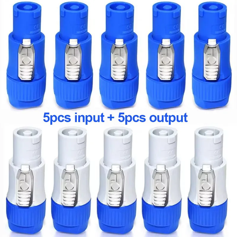 10Pcs 3Pin Powercon XLR Connector 20A 250V Power Socket Male Plug Adapter Stage Light LED Screen NAC3FCA NAC3MPA NAC3FCB