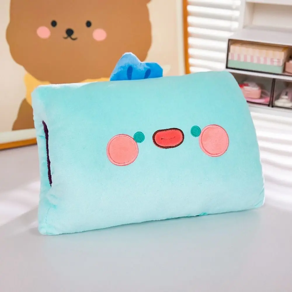 Oreiller chauffe-mains de dessin animé, joli oreiller de sieste doux Kawaii pour le bureau, oreiller chauffant pour garder au chaud, jouet en peluche mignon pour l'école