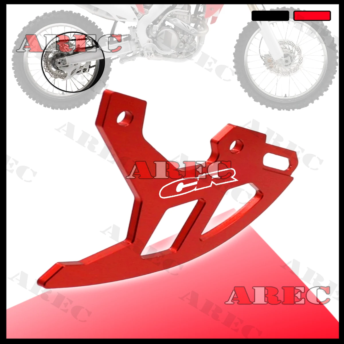 CR LOGO Motorcycle Rear Brake Disc Guard Caliper Cover For Honda CR125 125R CR250 250R 2002-2008 CR 125/R CR 250/R - view 3