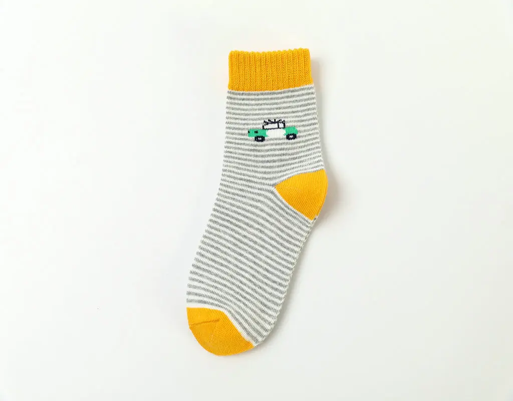 Neue kinder Socken Baumwolle Gestreiften Auto Jungen Socken Frühling Herbst Cartoon Student Socken Für Jungen 3-15 jahre – Detail 12