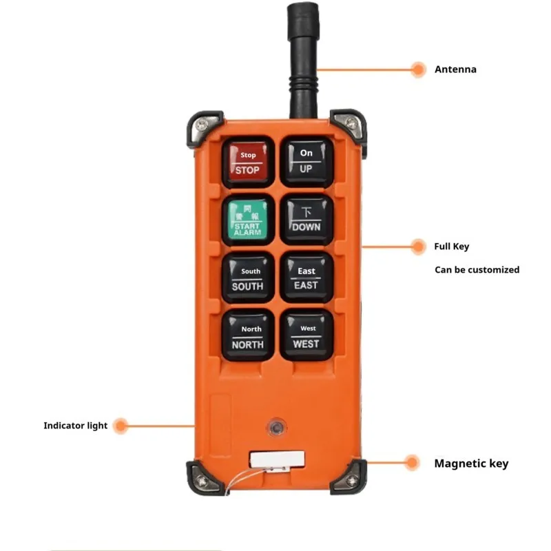 Gru con interruttore wireless industriale F21-E1B, paranco per gru a soffitto, chiave per verricello, telecomando per gru