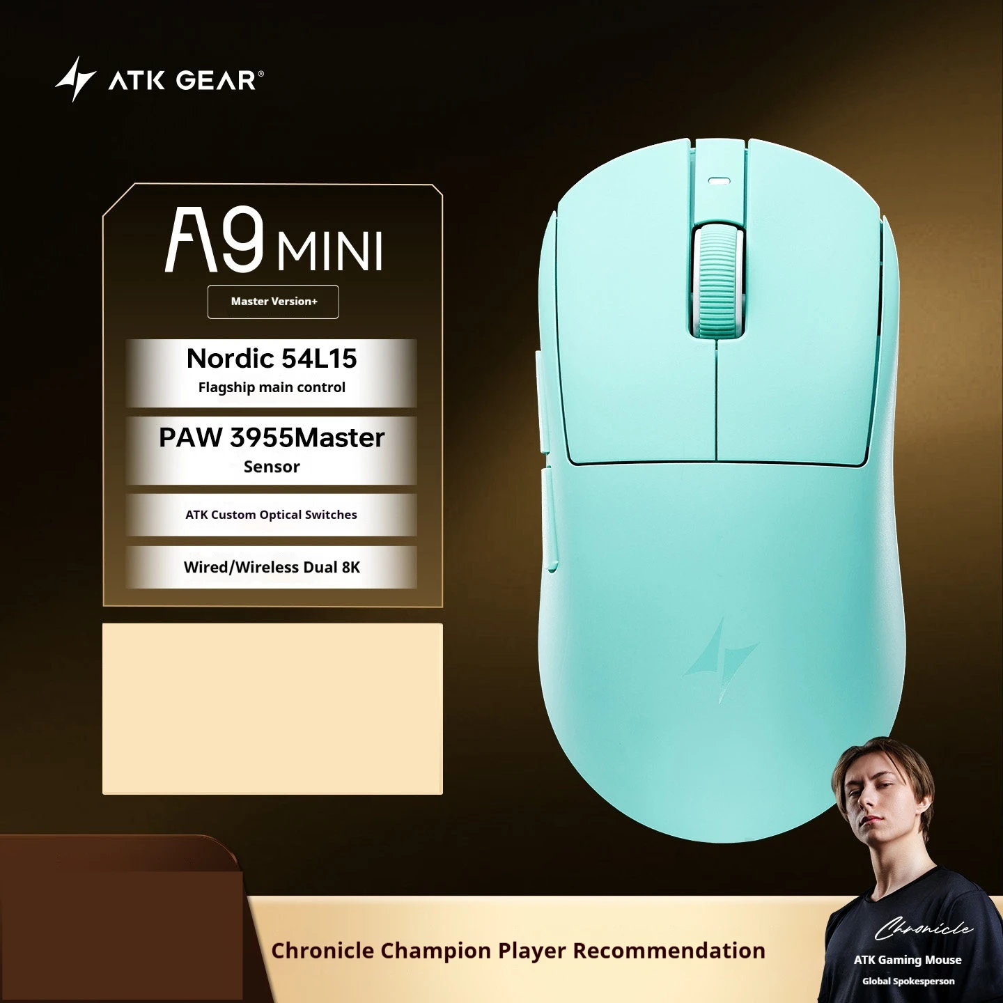 Atk A9 Mini Mouse Master Version Bluetooth Wireless Tri-Mode