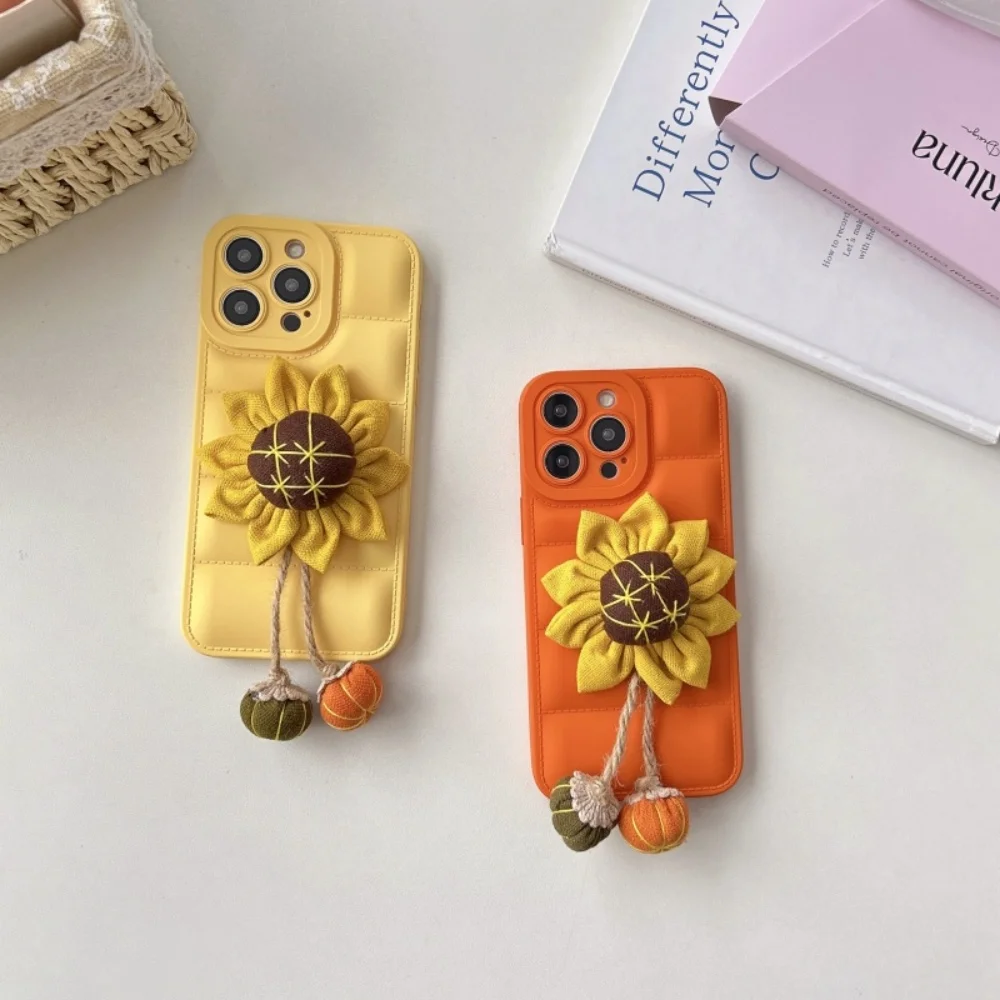 Luxus Sonnenblumen Pelzigen tuch Telefon Fall Für MOTO G13 G23 G53 G22 G32 G34 G52 G54 G64 G82 G52 G71S G84 Unten Jacken Soft Cover