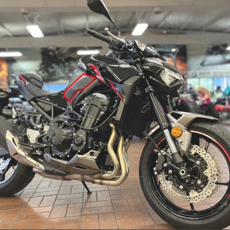 صالح لكاواساكي Z 900 2017-2021 2022 2023 Z-900 دراجة نارية الكربون الجانب لوحة غطاء إطاري خزان الغاز هدية Z900 اكسسوارات