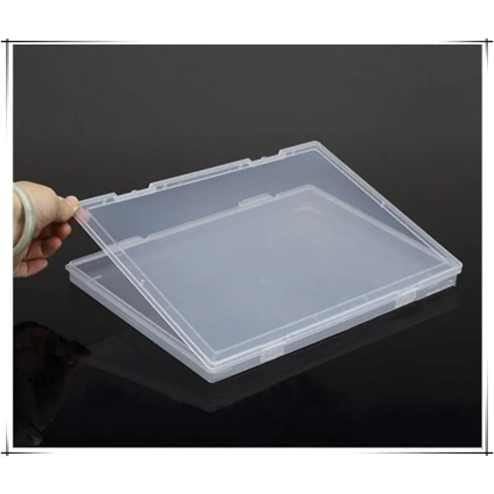 

File Box, Portable A4 Transparent Plastic Box, Document Paper Protector, Desk Paper Organizers Case, Magazine Organizers