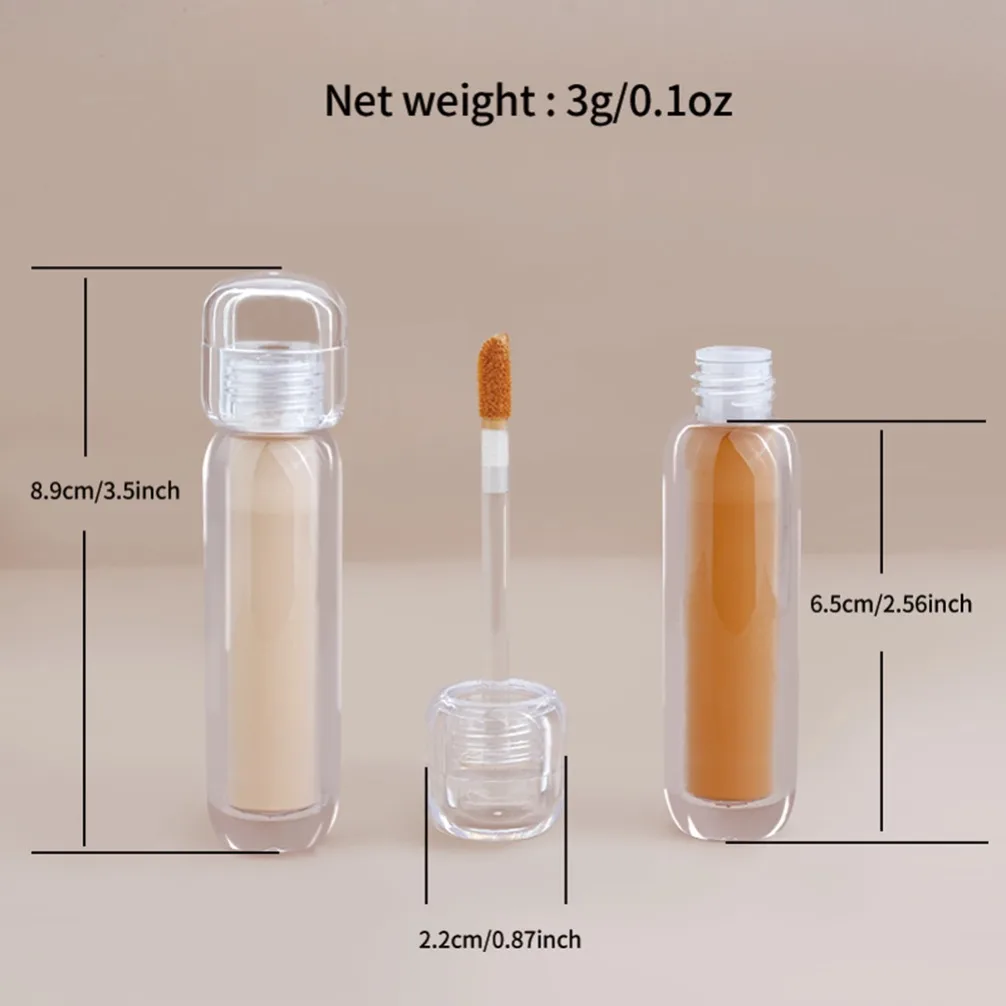 Paleta płynnych korektorów w przezroczystych butelkach, 18 kolorów, pełne krycie, wodoodporne, private label, własne logo, wegański makijaż, sprzedaż hurtowa.