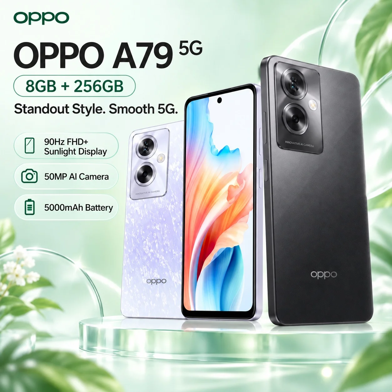 OPPO A79 5G Smartphone 8GB RAM 256GB ROM, 6.72