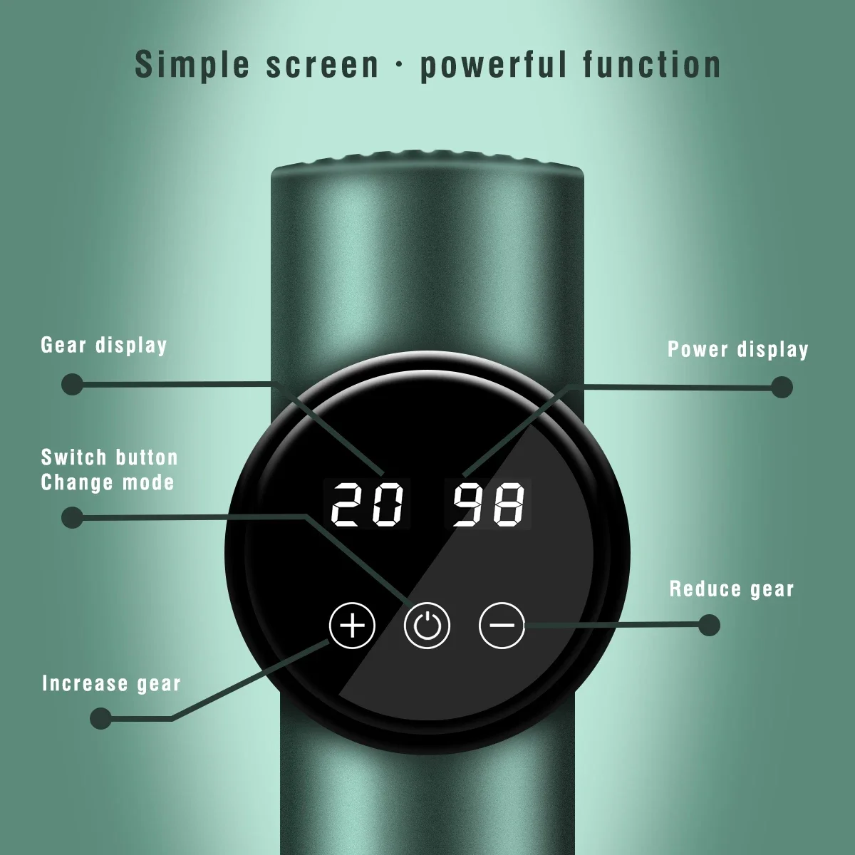 Best Seller Gym Fitness Led Touch Screen Heated Massage Gun With Hot And Cold Function For Muscle Percussion Massage Gun