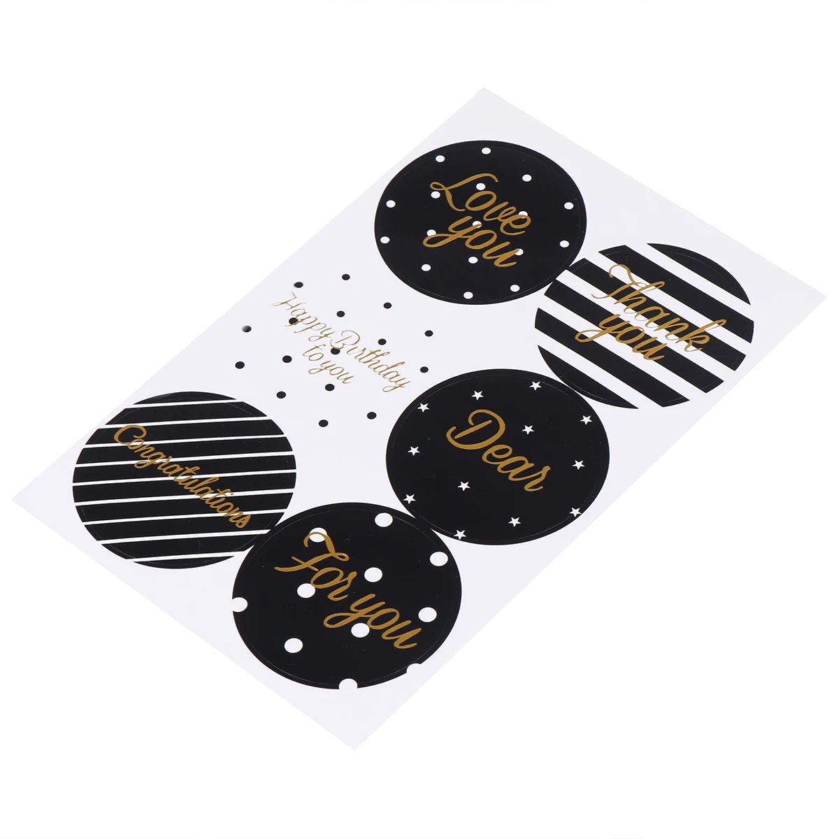 10SheetsHotStampingStickerGiftTagsBirthdayLabelsBronzingDecalStickersSelfAdhesivePartySealingEnvelopeOfficePaper