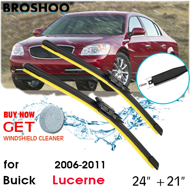 

Car Wiper Blade For Buick Lucerne 24"+21" 2006-2011 Front Window Windscreen Windshield Silicon Refill Wipers Auto Accessories