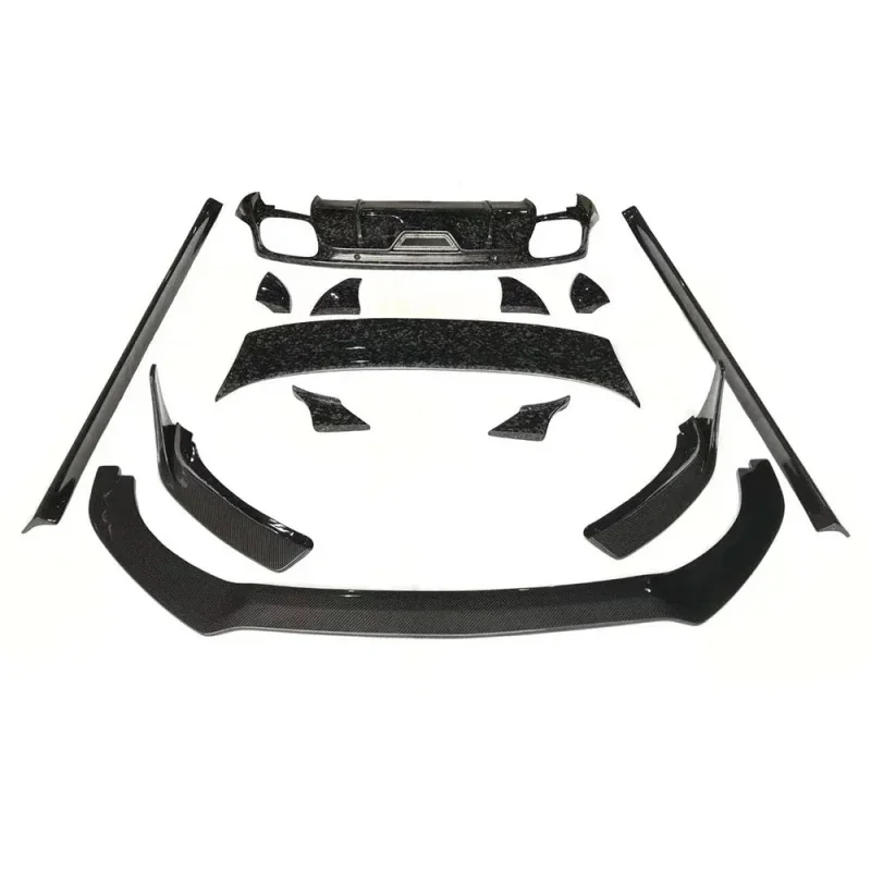 Premium Car Accsori 17-20 Top Material Real Dry Carbon Fiber Body Kit Front Lip Rear Side Skirt Trunk Wing