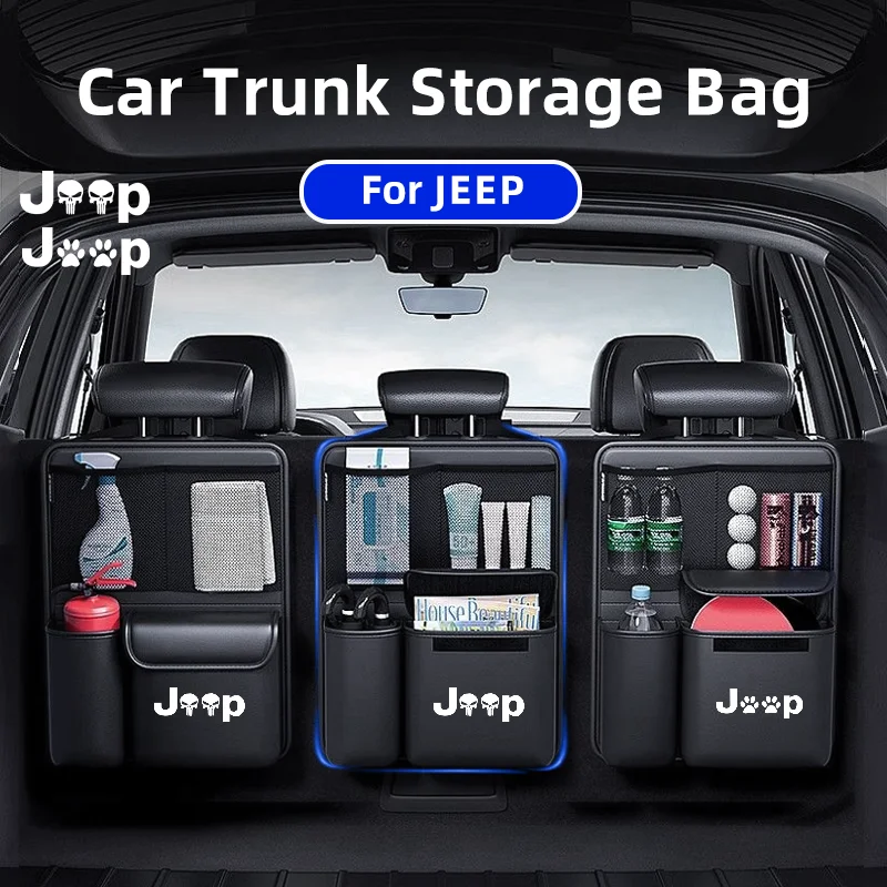

1 шт. сумка для хранения багажника автомобиля для Jeep Renegade Compass Cherokee GrandCommander, подвесной органайзер на спинку автомобильного сиденья для внедорожника, грузовика MPV
