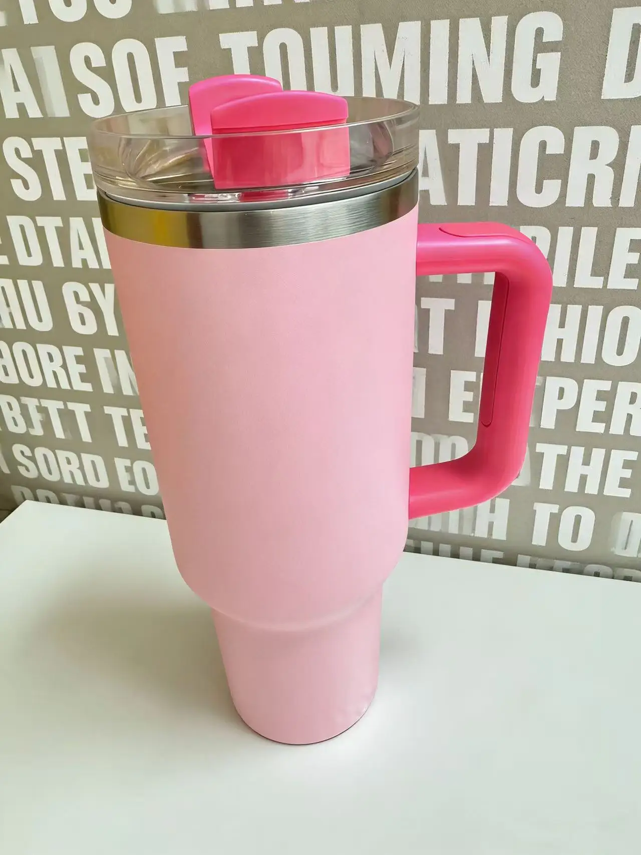 New 40oz Car Cup | 304 Stainless Steel Double-Wall Insulated Cup with Handle & Straw, Tumbler for Cold & Hot Drinks