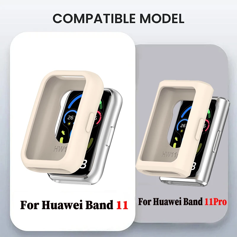Soft Silicone Case for Huawei Band 11 Accessories Screen Protector Anti-Drop Anti-scratch Cover Shell for Huawei Band 11Pro