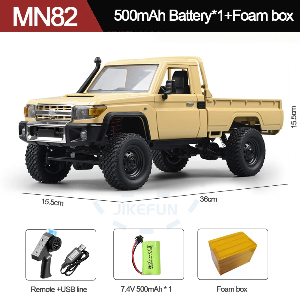 1:12 MN Modell MN82 RC Auto 2.4G RTR Version 4WD 280 Motor Proportional Offroad-Ferngesteuerter Crawler Spielzeug für Jungen Geschenke