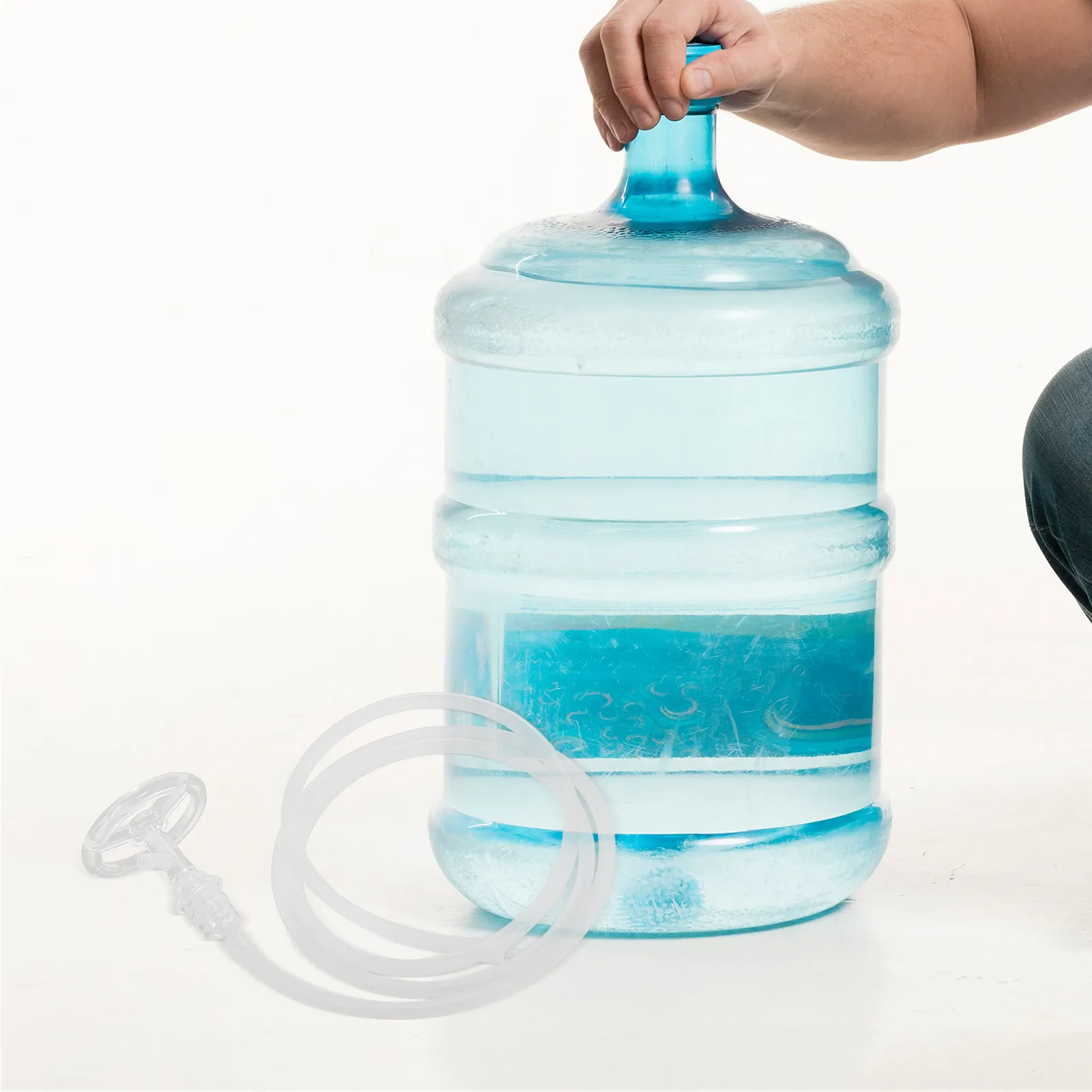 

1Set Gallon Water Jug Protector with Hose Plug Cap Stopper for Drinking Water Bottle Dispenser Dust Prevention Easy Install