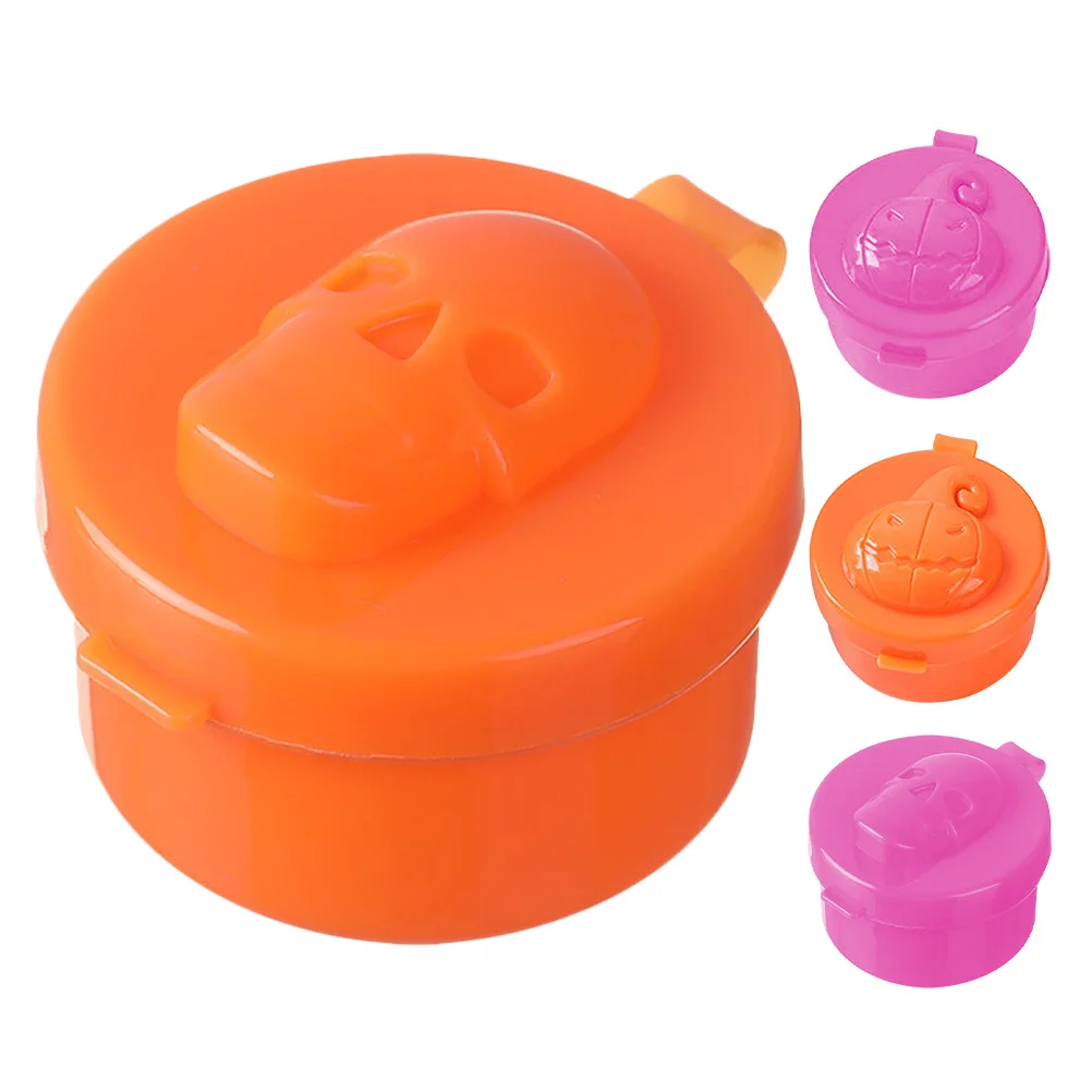 

4pcs Mini Sauce Containers Portable Halloween Food Storage Boxes Leakproof Small Condiment Containers For Lunch Salad Dressing
