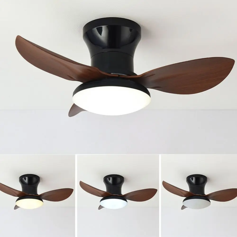 Led Ceiling Fan Lamp For Bedroom Living Room Minimalist Design Remote App Control Dimmable Flush Mount Cooling Fan