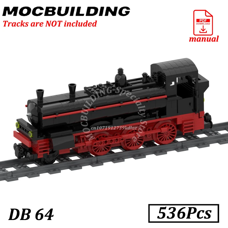 

DB 64 Locomotive Display Model MOC Building Blocks Brick Toys Creative Railway Train Construction Gift Present