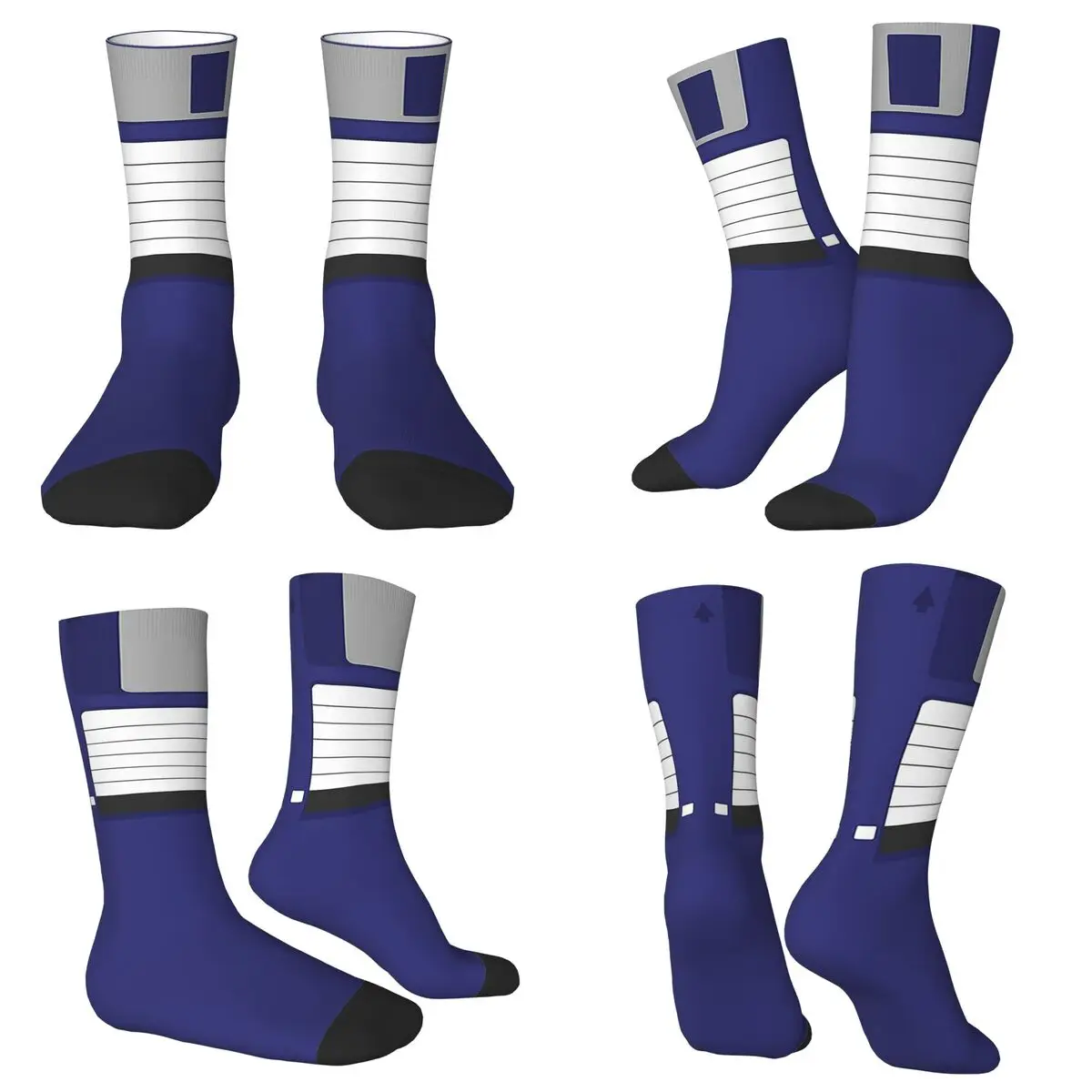 

Floppy Disk Socks Harajuku Super Soft Stockings All Season Long Socks Accessories for Man's Woman's Christmas Gifts