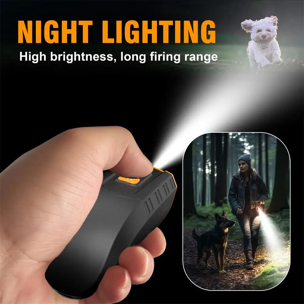 2024 Release Pet Dog Repeller Ultrasonic Dog Training Device Rechargeable Anti Dog Bark Deterrent Device With LED Flashlight