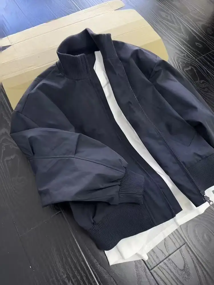 

Cleanfit Cotton Jaet, осенне-зимний мужской воротник-стойка, бейсбольный воротник для пилота, свободный крой, молодежная модная застежка-молния