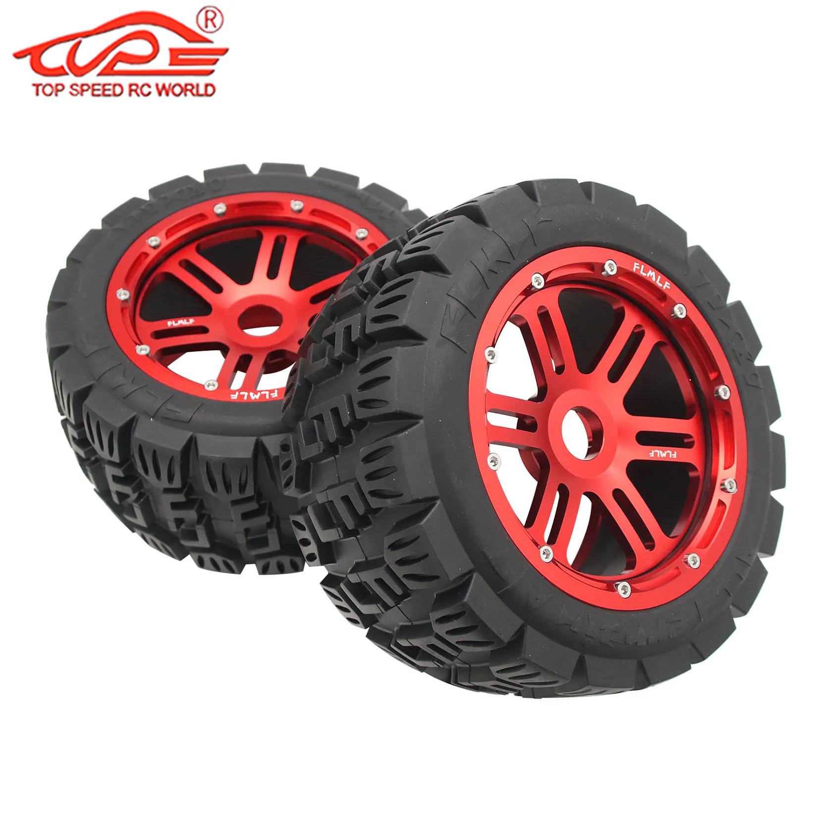 All Terrain Wheel Tire or Split Rear or Front Wheel Hub + Beadlock Ring Kit for 1/5 Rc Car Gas HPI ROFUN ROVAN KM BAJA 5B Parts