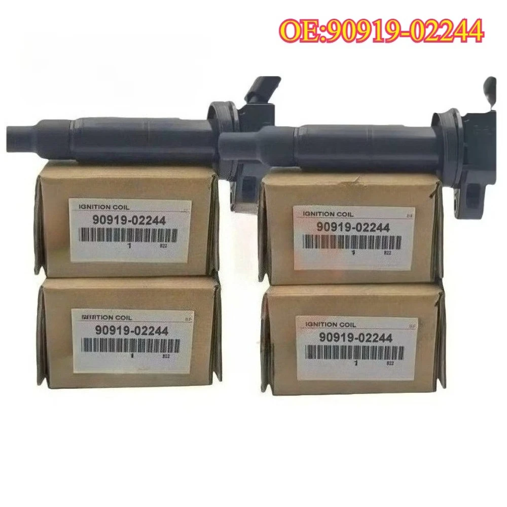 High quality New For 4PCS 90919-02244 Ignition Coil For Toyota Camry Highlander RAV4 Scion tC Lexus 2.4 90919-02243 UF333 C1330