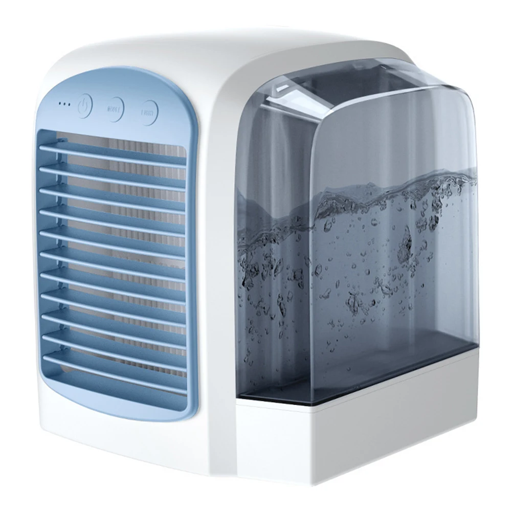 Water-Cooled  Personal Mini Air Cooler Humidifier Cooling Fan 3 Gear Portable Air Chiller for Bedroom Living Room