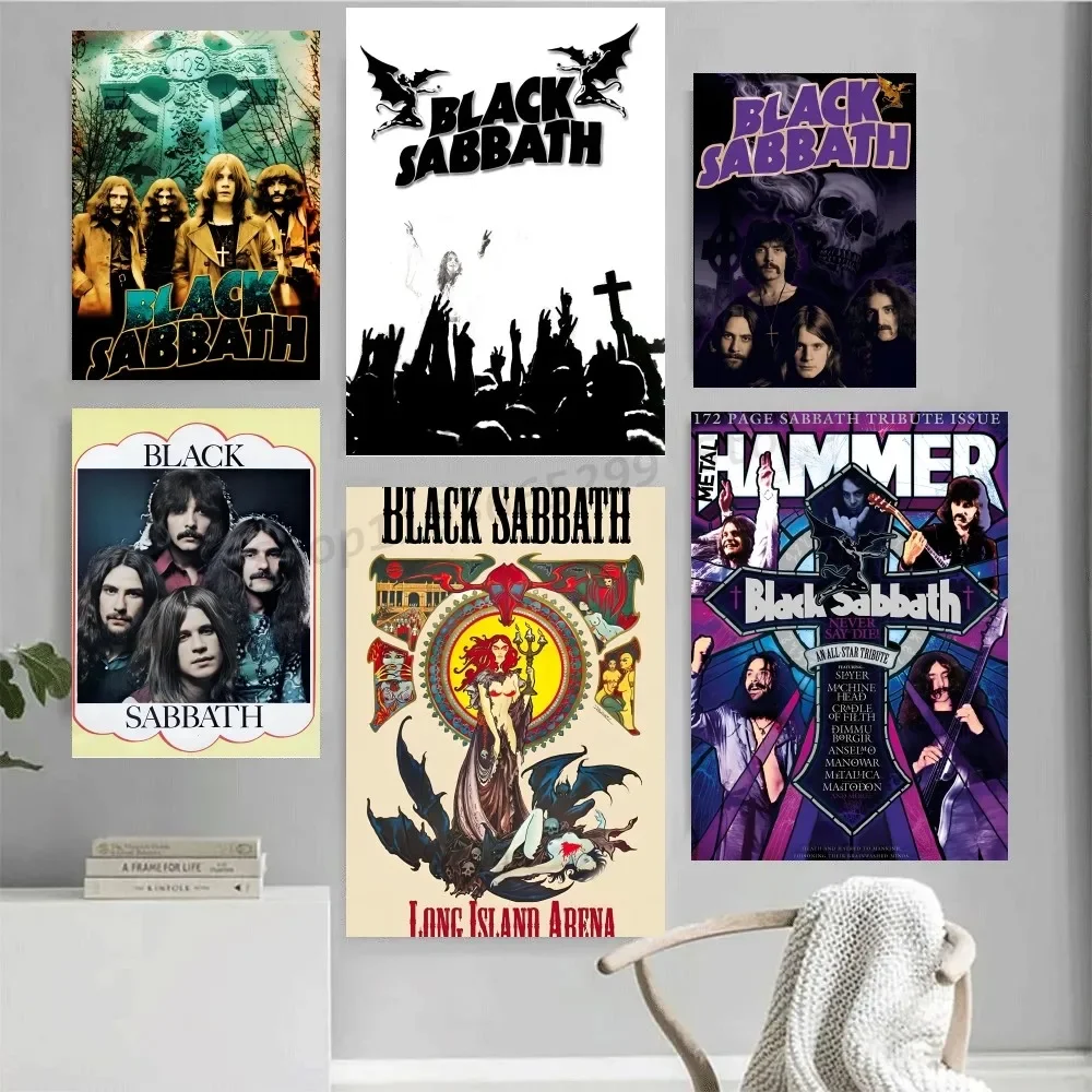 1PC Black Sabbath Heavy Metal Band Poster Paper Print Home Living Room Bedroom Entrance Bar Restaurant Cafe Art Painting