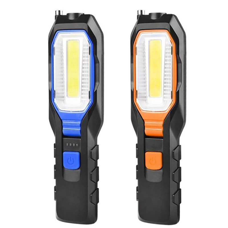 Luz de trabajo LED portátil, linterna COB de 4 modos con gancho magnético y colgante, luz de inundación de 90 grados, para reparación de automóviles